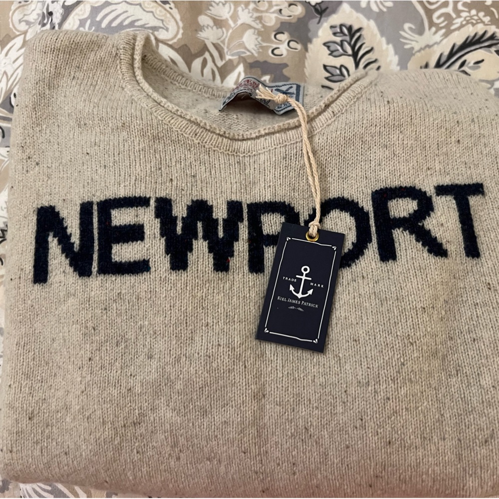 Oatmeal wool Kiel James Patrick Newport sweater NWT